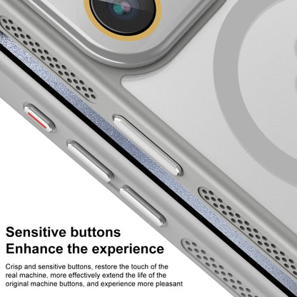 For iPhone 16 Plus Side Cooling Skin Feel Frosted MagSafe Magnetic Phone Case(Sky Blue) - iPhone 16 Plus Cases by buy2fix | Online Shopping UK | buy2fix