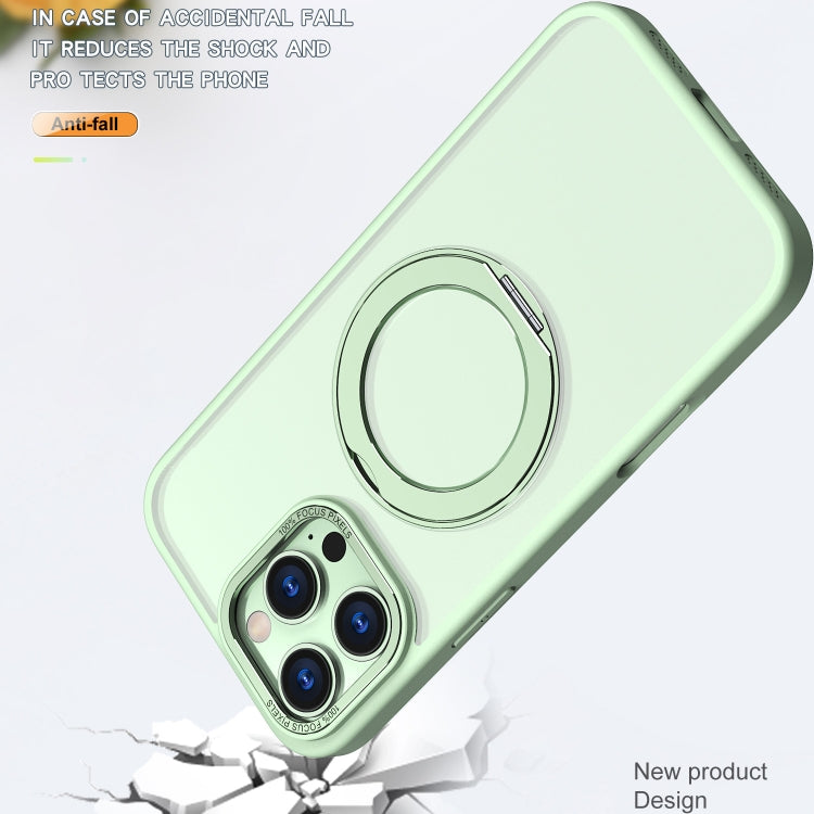 For iPhone 16 Pro Wing Series MagSafe Magnetic Ring Holder Phone Case(Avocado Green) - iPhone 16 Pro Cases by buy2fix | Online Shopping UK | buy2fix