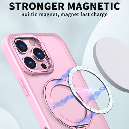 For iPhone 16 Pro Wing Series MagSafe Magnetic Ring Holder Phone Case(Pink) - iPhone 16 Pro Cases by buy2fix | Online Shopping UK | buy2fix