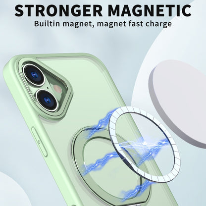 For iPhone 16 Plus Wing Series MagSafe Magnetic Ring Holder Phone Case(Avocado Green) - iPhone 16 Plus Cases by buy2fix | Online Shopping UK | buy2fix