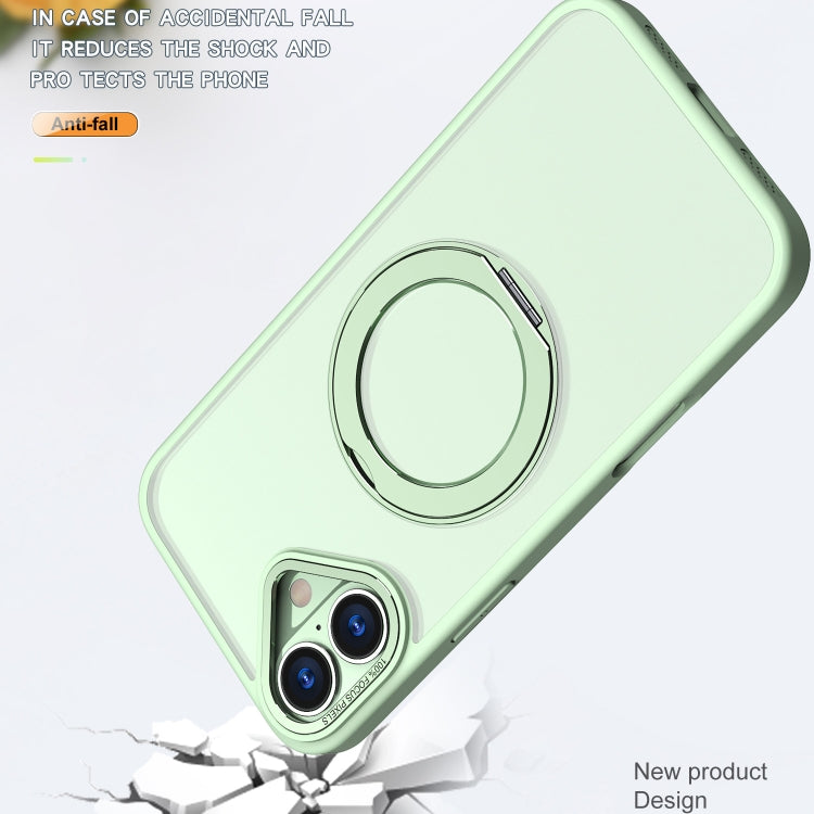 For iPhone 16 Plus Wing Series MagSafe Magnetic Ring Holder Phone Case(Avocado Green) - iPhone 16 Plus Cases by buy2fix | Online Shopping UK | buy2fix