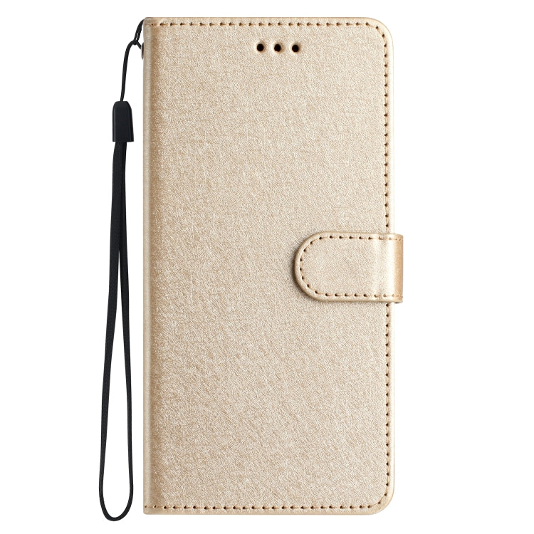 For iPhone 16 Pro Max Silk Texture Horizontal Flip Leather Phone Case(Gold) - iPhone 16 Pro Max Cases by buy2fix | Online Shopping UK | buy2fix