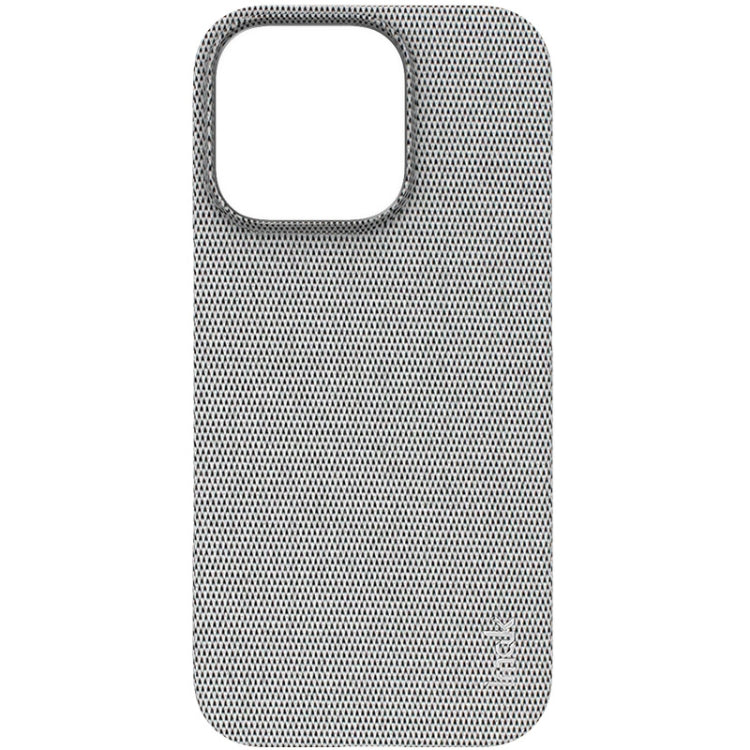 For iPhone 16 Pro Max imak Ruiyi Series Cloth Texture PU + PC Phone Case(Light Grey) - iPhone 16 Pro Max Cases by imak | Online Shopping UK | buy2fix