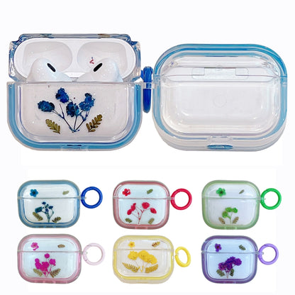 For AirPods Pro 2 Glitter Starry Epoxy Dried Flowers Earbuds Box TPU Case(Yellow) - For AirPods Pro 2 by buy2fix | Online Shopping UK | buy2fix