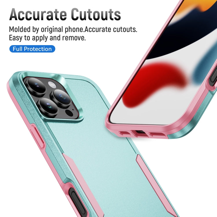 For iPhone 16 Pro Pioneer Armor Heavy Duty PC + TPU Phone Case(Green+Pink) - iPhone 16 Pro Cases by buy2fix | Online Shopping UK | buy2fix