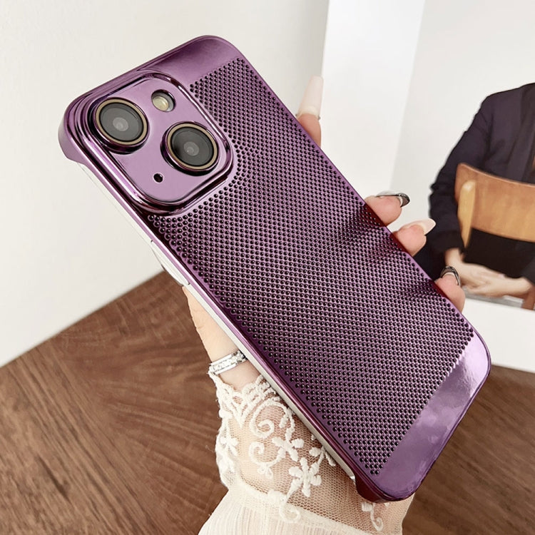 For iPhone 15 Plus Electroplated PC Frameless Cooling Phone Case(Purple) - iPhone 15 Plus Cases by buy2fix | Online Shopping UK | buy2fix