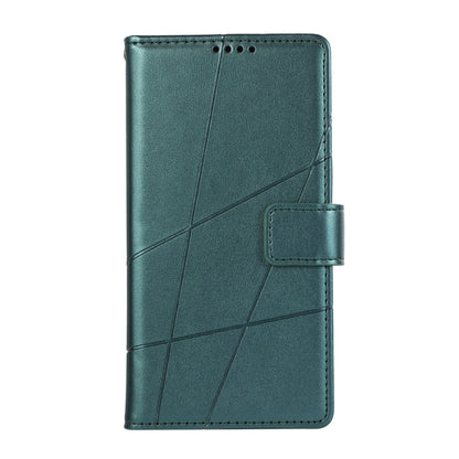 For Redmi K70 Ultra PU Genuine Leather Texture Embossed Line Phone Case(Green) - Xiaomi Cases by buy2fix | Online Shopping UK | buy2fix