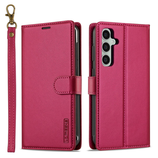 For Samsung Galaxy S23 FE 5G LC.IMEEKE L2 Series Detachable Magsafe PU Phone Case with Lanyard(Red) - Galaxy S23 FE 5G Cases by LC.IMEEKE | Online Shopping UK | buy2fix