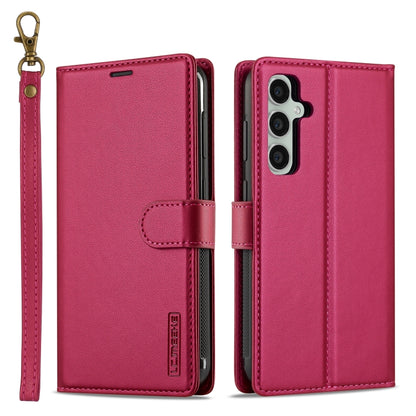 For Samsung Galaxy A35 5G LC.IMEEKE L2 Series Detachable Magsafe PU Phone Case with Lanyard(Red) - Galaxy Phone Cases by LC.IMEEKE | Online Shopping UK | buy2fix