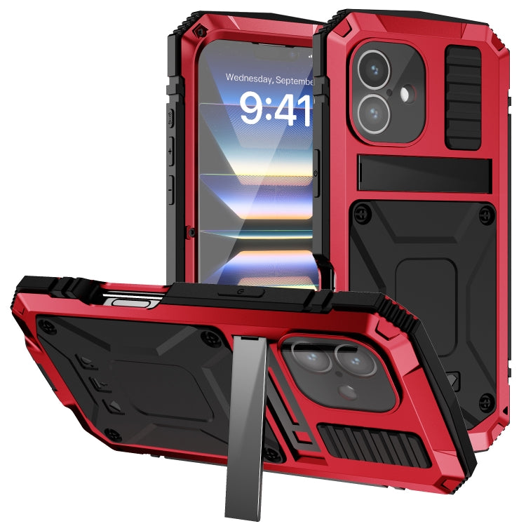 For iPhone 16 R-JUST Life Waterproof Dustproof Shockproof Phone Case(Red) - iPhone 16 Cases by R-JUST | Online Shopping UK | buy2fix