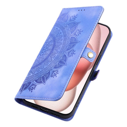 For iPhone 16 Pro Skin Feel Totem Embossed Leather Phone Case(Purple) - iPhone 16 Pro Cases by buy2fix | Online Shopping UK | buy2fix