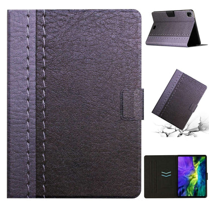 For iPad Pro 11 2024 Stitching Solid Color Flip Leather Smart Tablet Case(Grey) - iPad Pro 11 2024 Cases by buy2fix | Online Shopping UK | buy2fix