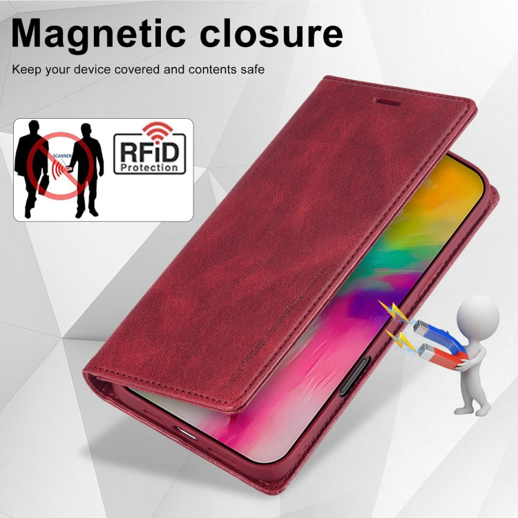 For iPhone 16 Pro Max LC.IMEEKE RFID Anti-theft Leather Phone Case(Red) - iPhone 16 Pro Max Cases by LC.IMEEKE | Online Shopping UK | buy2fix