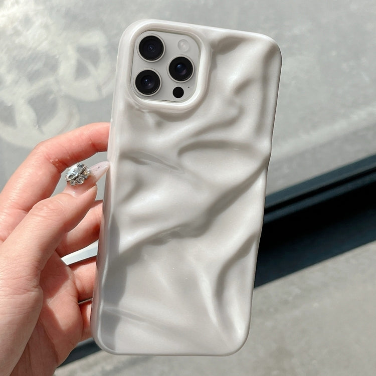 For iPhone 16 Plus Water Ripple Electroplating Paint TPU Phone Case(White) - iPhone 16 Plus Cases by buy2fix | Online Shopping UK | buy2fix