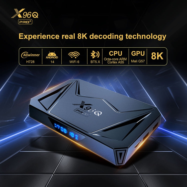 X96Q Pro+ Cortex-A55 Android 14 Octa-core CPU 4K HD Internet Set-top Box, RAM:4GB+32GB(UK Plug) - Others by buy2fix | Online Shopping UK | buy2fix