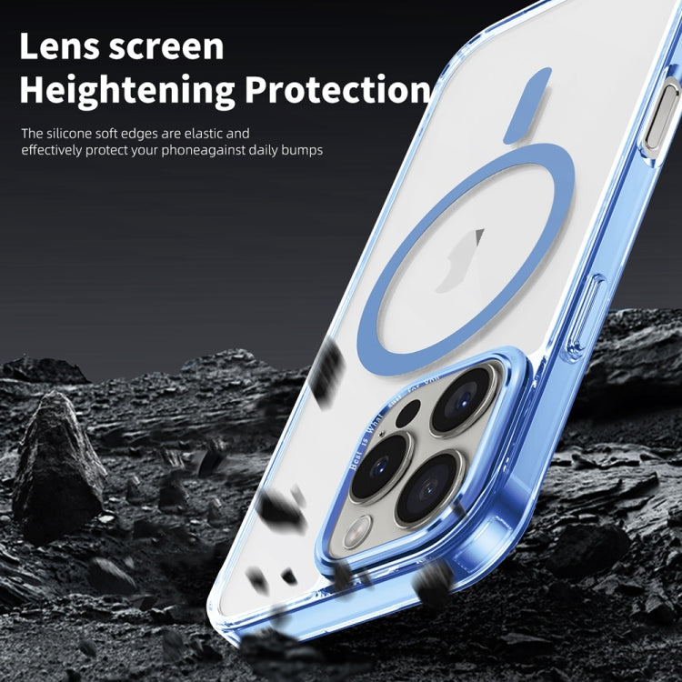 For iPhone 16 Pro Ice Color Magnetic Series Magsafe Magnetic PC Hybrid TPU Phone Case(Far Peak Blue) - iPhone 16 Pro Cases by buy2fix | Online Shopping UK | buy2fix