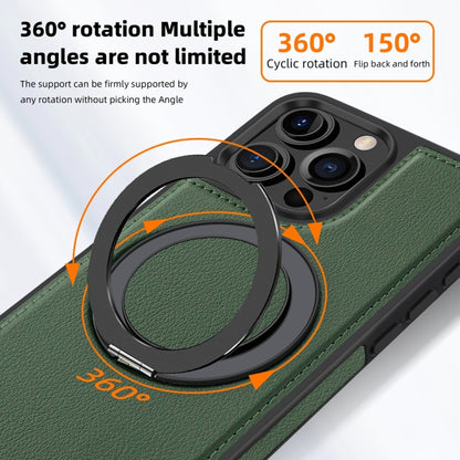 For iPhone 16 Pro Max Yashi 360 Degree Rotating MagSafe Holder Phone Case(Dark Green) - iPhone 16 Pro Max Cases by buy2fix | Online Shopping UK | buy2fix