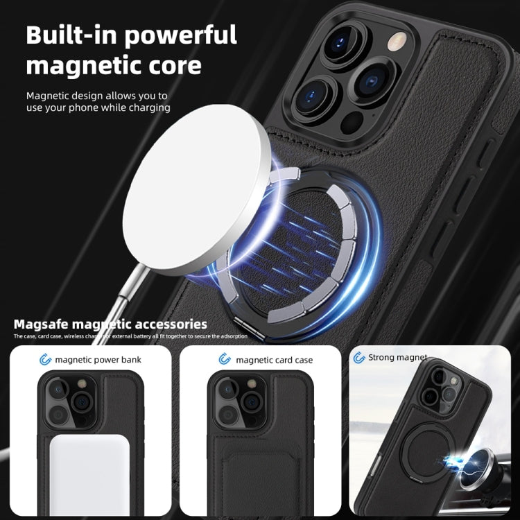 For iPhone 16 Plus Yashi 360 Degree Rotating MagSafe Holder Phone Case(Black) - iPhone 16 Plus Cases by buy2fix | Online Shopping UK | buy2fix