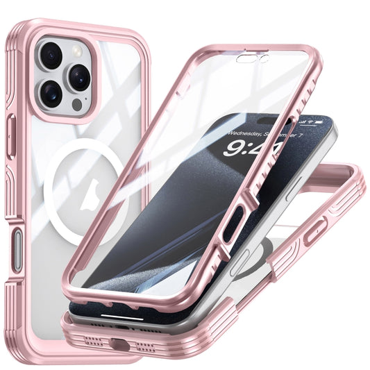 For iPhone 16 Pro Max RedPepper Tempered Glass MagSafe Phone Case(Pink) - iPhone 16 Pro Max Cases by RedPepper | Online Shopping UK | buy2fix