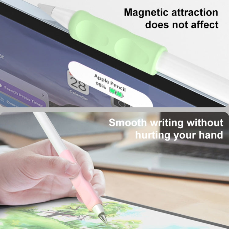 For Apple Pencil & Huawei M-Pencil Series Universal Stylus Silicone Protective Grip Cover(White) - Pencil Accessories by buy2fix | Online Shopping UK | buy2fix