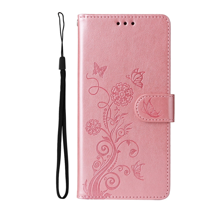 For Redmi K70 Ultra Embossed Butterfly Flowers Leather Phone Case(Rose Gold) - Xiaomi Cases by buy2fix | Online Shopping UK | buy2fix