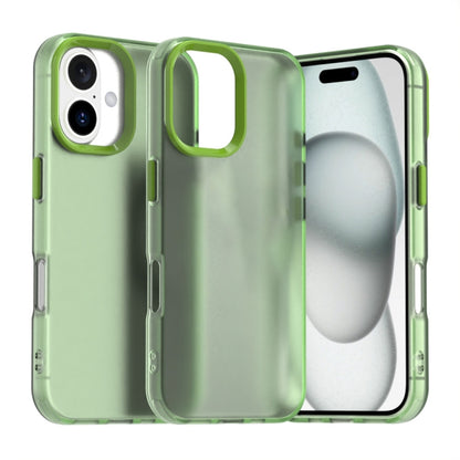 For iPhone 16 Plus Candy PC Hybrid TPU Shockproof Phone Case(Green) - iPhone 16 Plus Cases by buy2fix | Online Shopping UK | buy2fix