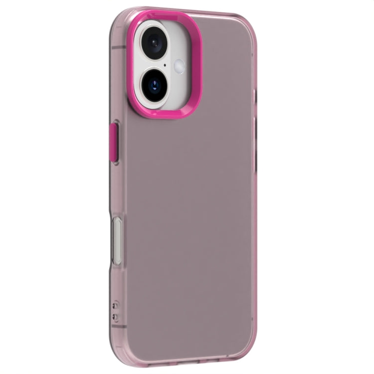 For iPhone 16 Candy PC Hybrid TPU Shockproof Phone Case(Red) - iPhone 16 Cases by buy2fix | Online Shopping UK | buy2fix