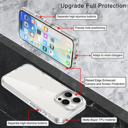 For iPhone 16 Pro Max Metal Buttons PC Hybrid TPU Phone Case(Transparent) - iPhone 16 Pro Max Cases by buy2fix | Online Shopping UK | buy2fix