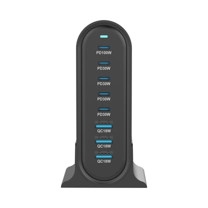 YMX-968 268W 5Type-C, 3USB 8-Ports Desktop Fast Charger, Plug Type:US Plug(Black) - Multifunction Charger by buy2fix | Online Shopping UK | buy2fix