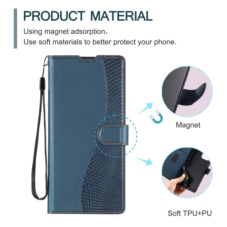 For iPhone 16 Pro Voltage Ultra-thin Dot Leather Phone Case(Blue) - iPhone 16 Pro Cases by buy2fix | Online Shopping UK | buy2fix