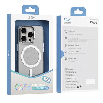 For iPhone 16 Plus ZGA Magsafe Clear PC Tempered Glass Phone Case(Frosted White) - iPhone 16 Plus Cases by ZGA | Online Shopping UK | buy2fix