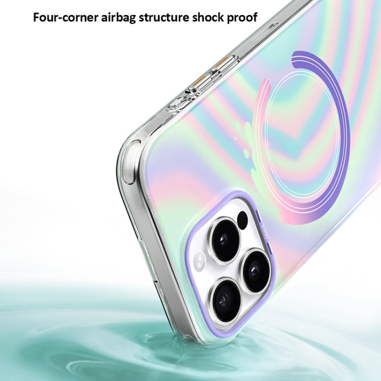 For iPhone 16 Plus TGVIS Grace Series MagSafe Magnetic Phone Case(Mirror Flower) - iPhone 16 Plus Cases by TGVIS | Online Shopping UK | buy2fix