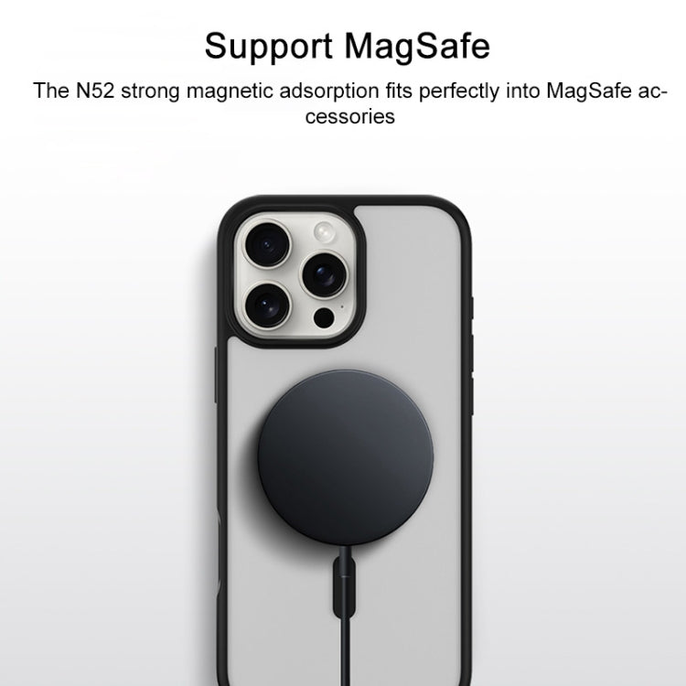 For iPhone 16 Pro Max TGVIS GRACE Series MagSafe Frosted Translucent Phone Case(White) - iPhone 16 Pro Max Cases by TGVIS | Online Shopping UK | buy2fix