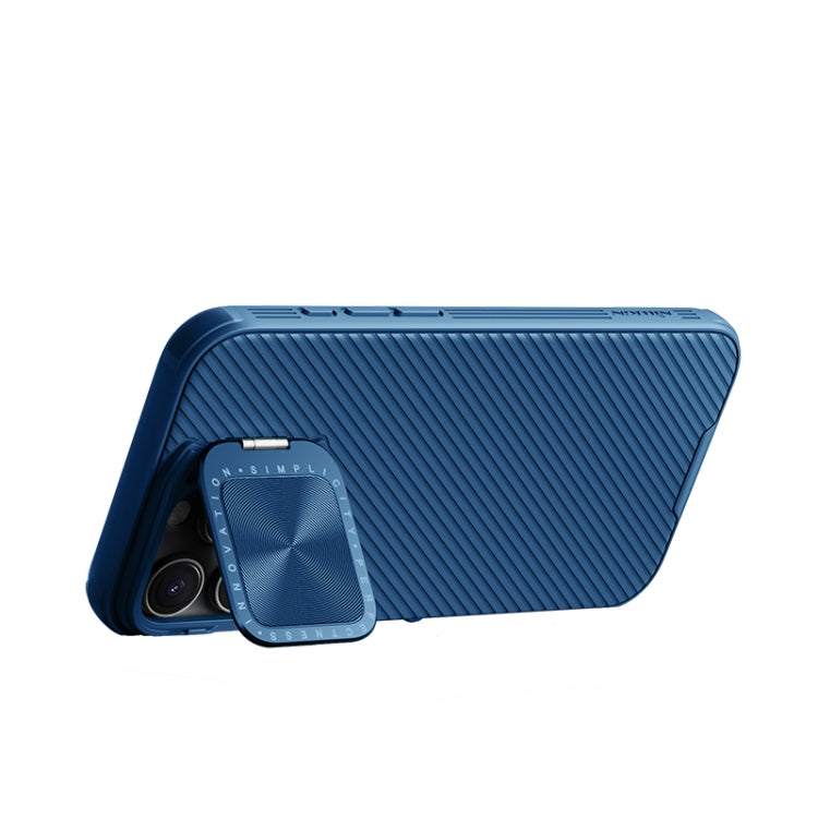 For iPhone 16 Pro Max NILLKIN Black Mirror Prop CD Texture Mirror Phone Case(Blue) - iPhone 16 Pro Max Cases by NILLKIN | Online Shopping UK | buy2fix