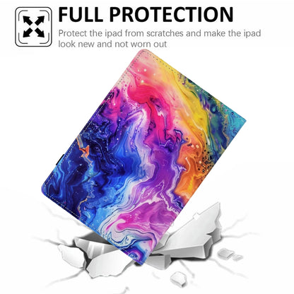 For Samsung Galaxy Tab A9+ Painted Pattern Leather Tablet Case(Marble) - Galaxy Tab A9+ by buy2fix | Online Shopping UK | buy2fix