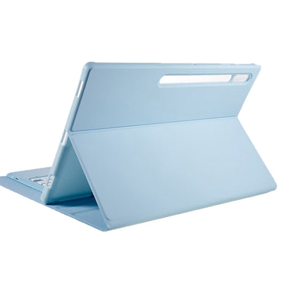 For Samsung Galaxy Tab S10 Ultra A910B Pen Slot Detachable Bluetooth Keyboard Leather Tablet Case(Sky Blue) - Samsung Keyboard by buy2fix | Online Shopping UK | buy2fix