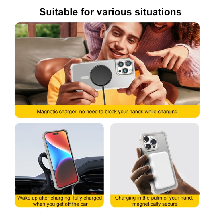 For iPhone 16 Pro Max Skin Feel MagSafe Phone Case(Grey) - iPhone 16 Pro Max Cases by buy2fix | Online Shopping UK | buy2fix