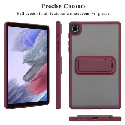 For Samsung Galaxy Tab A9 Skin Feel Holder PC Hybrid TPU Tablet Case(Wine Red) - Galaxy Tab A9 by buy2fix | Online Shopping UK | buy2fix