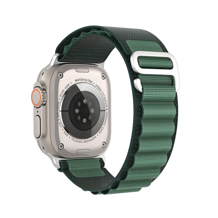 For Apple Watch 42mm / 41mm / 40mm / 38mm DUX DUCIS GS Series Nylon Loop Watch Band(Dark Green) - Watch Bands by DUX DUCIS | Online Shopping UK | buy2fix