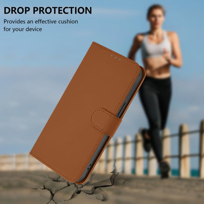 For Ulefone Note 17 Pro Skin Feel Solid Color Leather Phone Case with Lanyard(Brown) - Ulefone Cases by buy2fix | Online Shopping UK | buy2fix