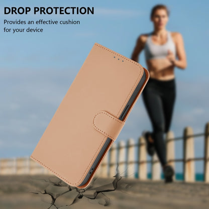 For iPhone 16 Pro Skin Feel Solid Color Leather Phone Case with Lanyard(Nude) - iPhone 16 Pro Cases by buy2fix | Online Shopping UK | buy2fix