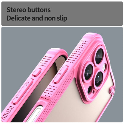 For iPhone 16 Pro Armor Glaze PC Hybrid TPU Phone Case(Pink) - iPhone 16 Pro Cases by buy2fix | Online Shopping UK | buy2fix