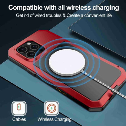 For iPhone 16 Pro RedPepper Triple-proof Metal Phone Case(Red) - iPhone 16 Pro Cases by RedPepper | Online Shopping UK | buy2fix