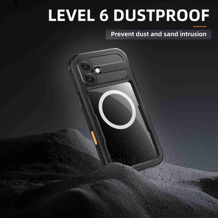 For iPhone 16 Plus RedPepper IP68 Waterproof Triple-proof MagSafe Phone Case(Black) - iPhone 16 Plus Cases by RedPepper | Online Shopping UK | buy2fix