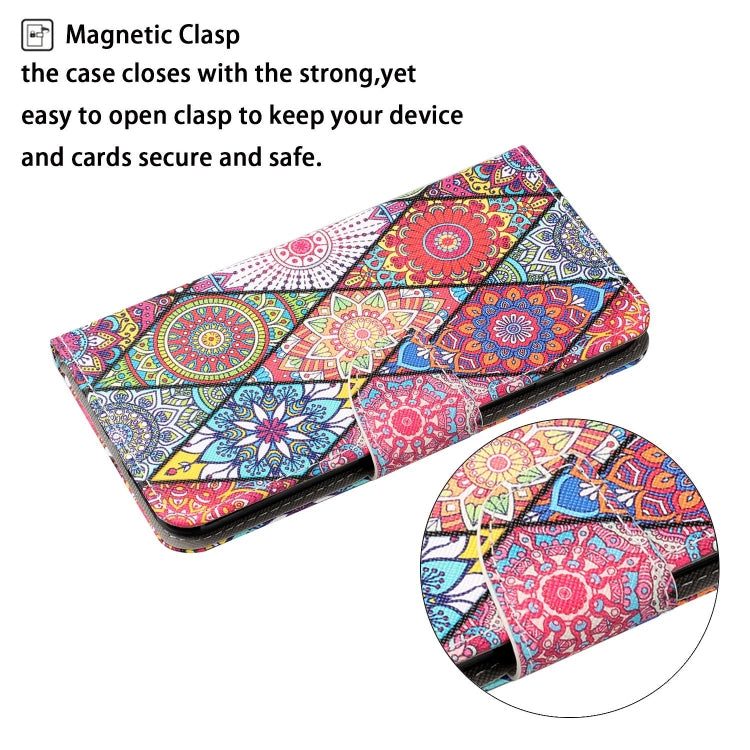 For Samsung Galaxy S25 Ultra 5G Colored Drawing Pattern Leather Phone Case(Diamond Totem) - Galaxy S25 Ultra 5G Cases by buy2fix | Online Shopping UK | buy2fix