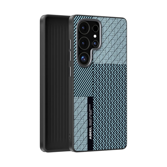 For Samsung Galaxy S25 Ultra 5G ABEEL 6D Micro Relief MagSafe Magnetic Phone Case(Carbon Fiber Blue) - Galaxy S25 Ultra 5G Cases by buy2fix | Online Shopping UK | buy2fix