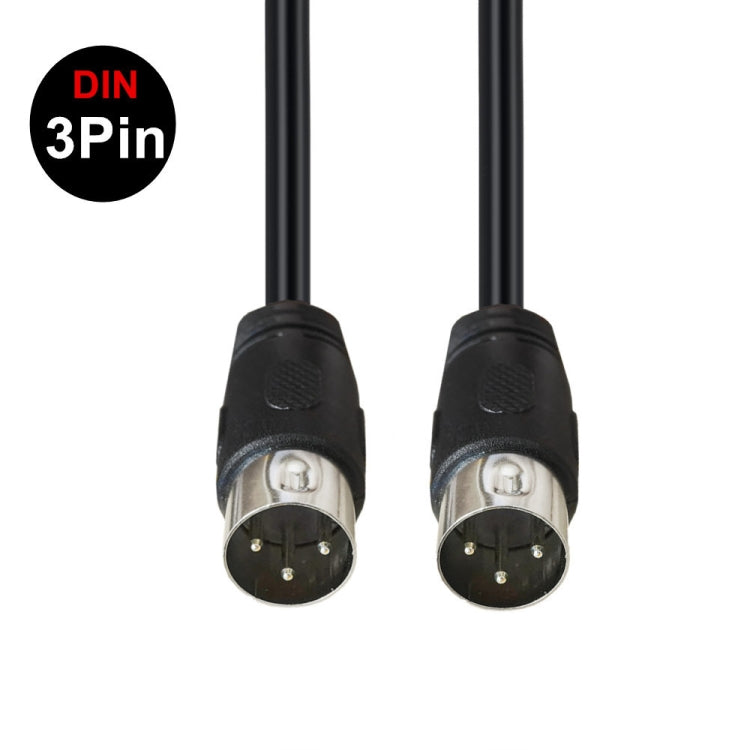 DIN Male to Male 3 Pin Signal Transmission for TV, DVD Player Adapter Cable, Length:3m(Black) - Microphone Audio Cable & Connector by buy2fix | Online Shopping UK | buy2fix