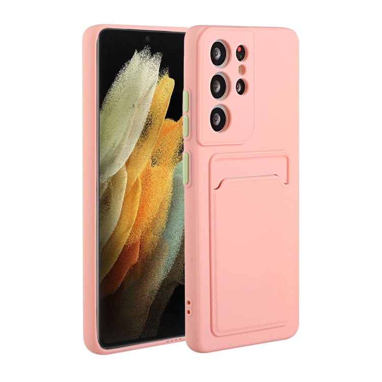 For Samsung Galaxy S25 Ultra 5G Card Slot Design Shockproof TPU Phone Case(Pink) - Galaxy S25 Ultra 5G Cases by buy2fix | Online Shopping UK | buy2fix