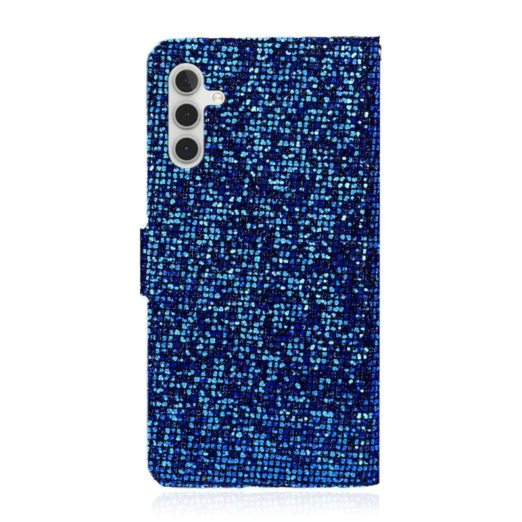 For Samsung Galaxy S25+ 5G Glitter Powder Filp Leather Phone Case(Blue) - Galaxy S25+ 5G Cases by buy2fix | Online Shopping UK | buy2fix