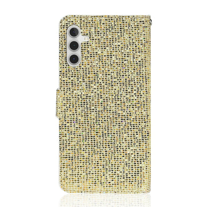 For Samsung Galaxy S25 5G Glitter Powder Filp Leather Phone Case(Gold) - Galaxy S25 5G Cases by buy2fix | Online Shopping UK | buy2fix